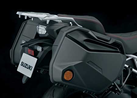 GSX-S1000GX mit Kofferhalter als Zubehör