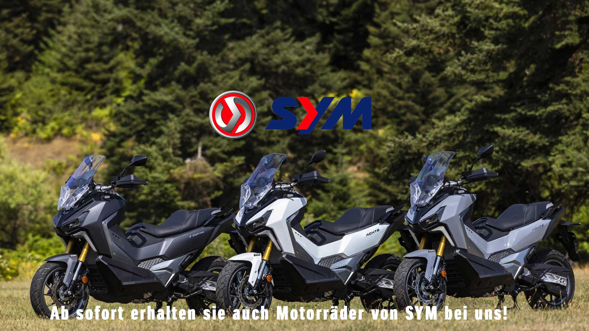 Ab sofort erhalten Sie Motorräder von SYM Motors bei uns!